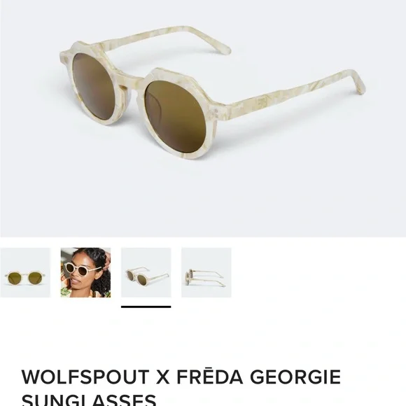 Freda Salvador Cream Sunglasses - Picture 11 of 12